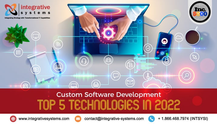 Custom software development - Top 5 technologies in 2022